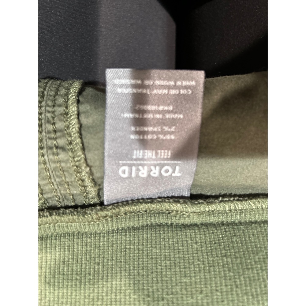 Torrid Womens Plus Size 22 Olive Green Cargo Shorts Elastic Waist Stretch Twill - Picture 6 of 9
